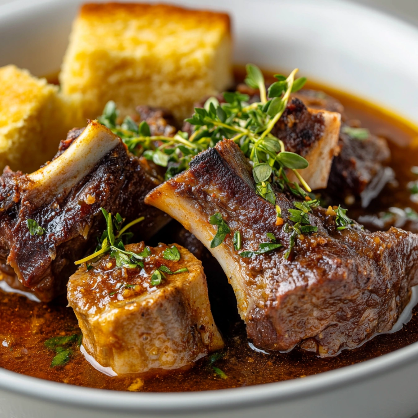 Slow-cooked beef neck bones served in a rich, flavorful broth.