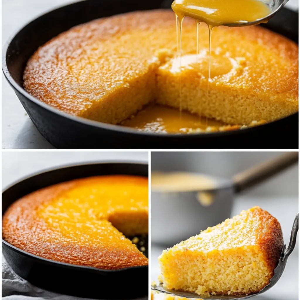 Southern Cornbread Recipe-Step-by-step process of making Southern cornbread