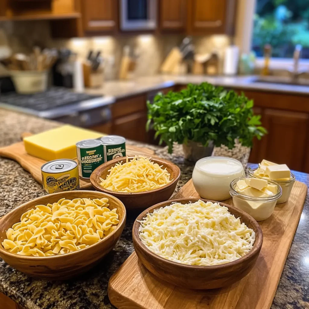 tinis mac and cheese recipe-Ingredients for making Tini’s mac and cheese.