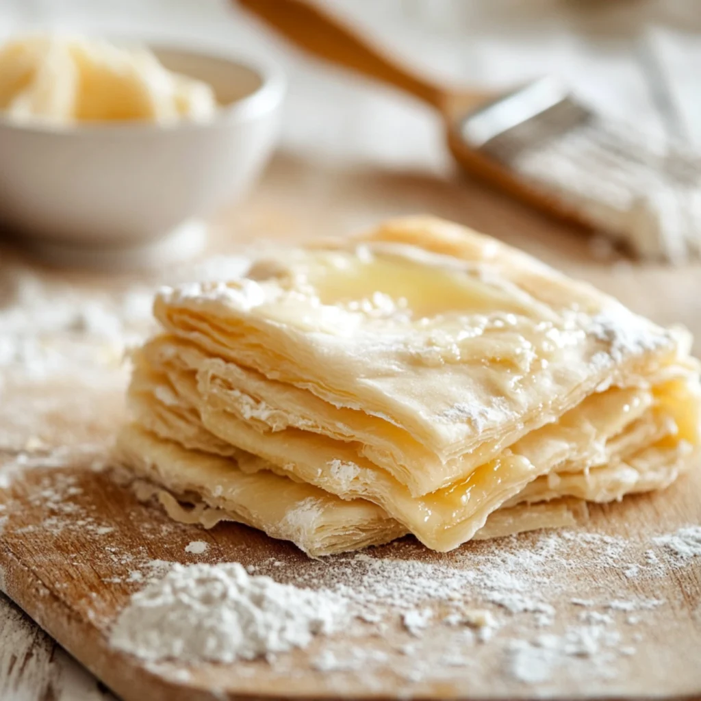 gipfeli recipe-rolling and laminating Gipfeli dough for perfect layers.