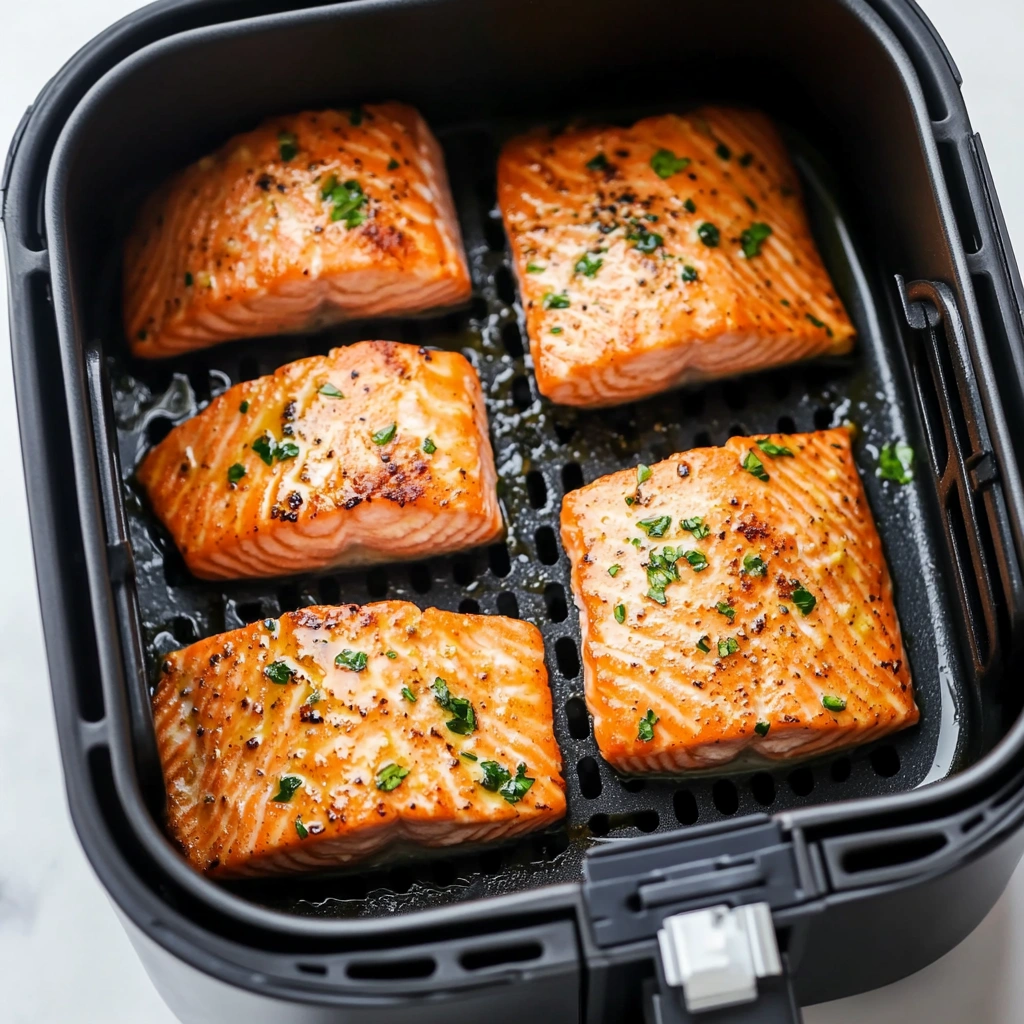 Frozen salmon in air fryer