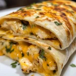 Great Cheesy Garlic Chicken Wraps Recipe - Easy and Delicious